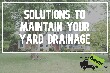 Solutions to Maintain Your Yard Drainage